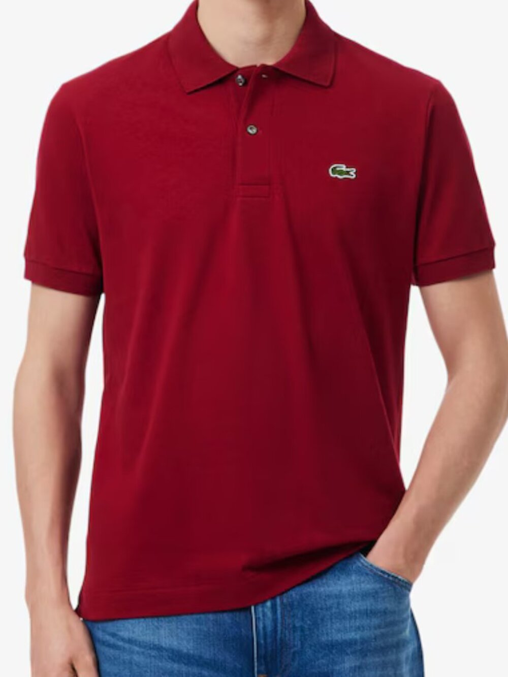 Lacoste Men’s Regular Fit Soft Touch Short Sleeve Polo Size 8 Red .